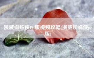 漫威蜘蛛侠PC版视频攻略(漫威蜘蛛侠pc版)