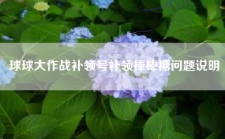 球球大作战补领号补领棒棒糖问题说明