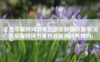 王者荣耀阿珂节奏热浪皮肤特效展示(王者荣耀阿珂节奏热浪能用碎片换吗)