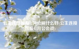 公主连结国服12月H2刷什么好(公主连接国服12月公会战)