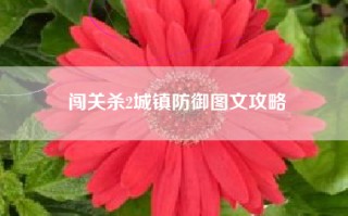 闯关杀2城镇防御图文攻略