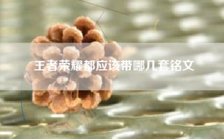 王者荣耀都应该带哪几套铭文