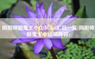 阴阳师超鬼王小山风buff汇总一览(阴阳师超鬼王小山风阵容)