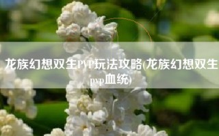 龙族幻想双生PVP玩法攻略(龙族幻想双生pvp血统)