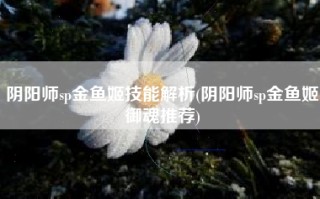 阴阳师sp金鱼姬技能解析(阴阳师sp金鱼姬御魂推荐)