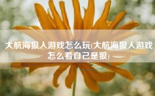 大航海狼人游戏怎么玩(大航海狼人游戏怎么看自己是狼)