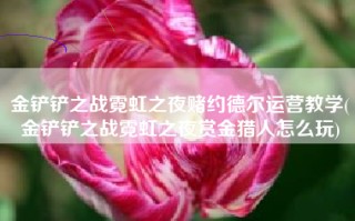 金铲铲之战霓虹之夜赌约德尔运营教学(金铲铲之战霓虹之夜赏金猎人怎么玩)