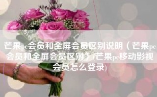 芒果pc会员和全屏会员区别说明（芒果pc会员和全屏会员区别）(芒果pc移动影视会员怎么登录)