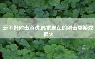 玩不好射击游戏,感觉现在的射击类游戏很火