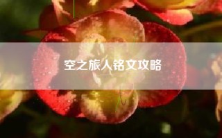 空之旅人铭文攻略