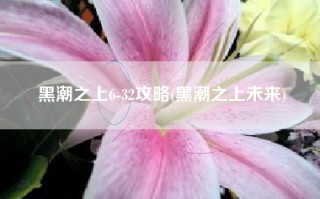 黑潮之上6-32攻略(黑潮之上未来)
