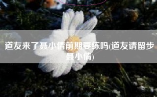道友来了聂小倩前期要练吗(道友请留步聂小倩)