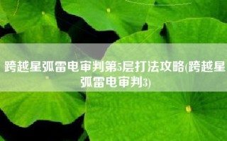 跨越星弧雷电审判第5层打法攻略(跨越星弧雷电审判3)