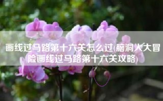 画线过马路第十六关怎么过(脑洞人大冒险画线过马路第十六关攻略)