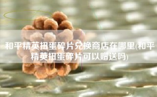 和平精英扭蛋碎片兑换商店在哪里(和平精英扭蛋碎片可以赠送吗)
