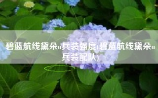 碧蓝航线黛朵u兵装强度(碧蓝航线黛朵u兵装配队)