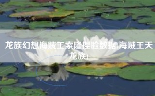 龙族幻想海贼王索隆捏脸数据(海贼王天龙族)