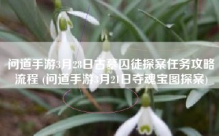 问道手游3月28日古墓囚徒探案任务攻略流程 (问道手游3月21日夺魂宝图探案)