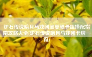 炉石传说暗月马戏团圣契骑卡组搭配指南攻略大全(炉石传说暗月马戏团卡牌一览)