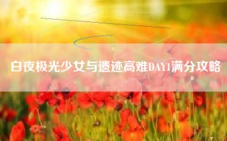 白夜极光少女与遗迹高难DAY1满分攻略