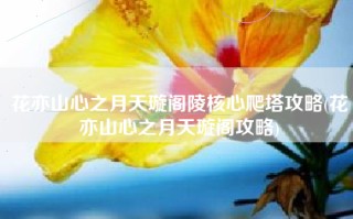 花亦山心之月天璇阁陵核心爬塔攻略(花亦山心之月天璇阁攻略)