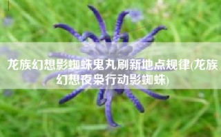 龙族幻想影蜘蛛鬼丸刷新地点规律(龙族幻想夜枭行动影蜘蛛)