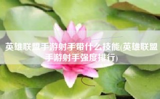 英雄联盟手游射手带什么技能(英雄联盟手游射手强度排行)
