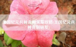 王国纪元兵种克制关系攻略(王国纪元兵种克制研发)