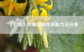 《幻塔》控制台组件获取方法分享