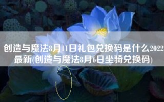 创造与魔法8月11日礼包兑换码是什么2022最新(创造与魔法8月6日坐骑兑换码)