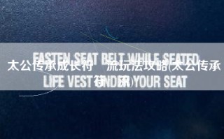 太公传承成长符箓流玩法攻略(太公传承符箓流)
