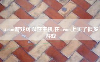 steam游戏可以在主机,在steam上买了很多游戏