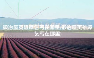 锻冶屋英雄谭乞丐在哪里(锻冶屋英雄谭乞丐在哪里)