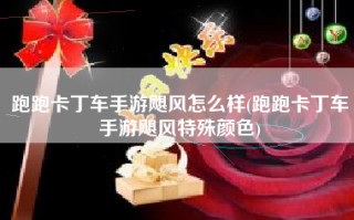 跑跑卡丁车手游飓风怎么样(跑跑卡丁车手游飓风特殊颜色)