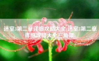 迷室3第二章详细攻略大全(迷室3第二章详细攻略大全三角架)