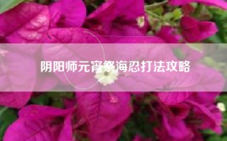 阴阳师元宵祭海忍打法攻略