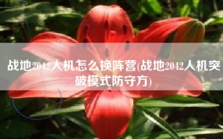 战地2042人机怎么换阵营(战地2042人机突破模式防守方)