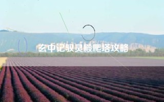 玄中记驭灵殿爬塔攻略