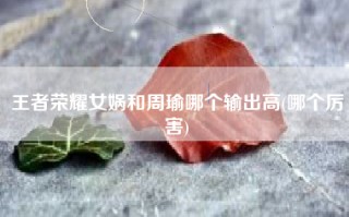 王者荣耀女娲和周瑜哪个输出高(哪个厉害)