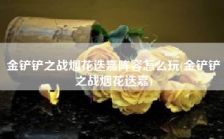 金铲铲之战烟花迭嘉阵容怎么玩(金铲铲之战烟花迭嘉)