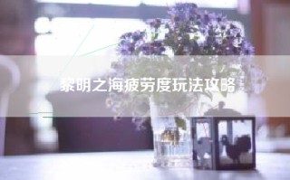 黎明之海疲劳度玩法攻略