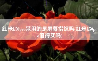 红米k50pro采用的是屏幕指纹吗(红米k50pro值得买吗)