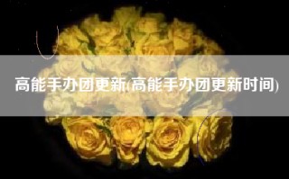 高能手办团更新(高能手办团更新时间)