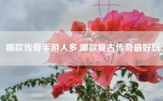 哪款传奇手游人多,哪款复古传奇最好玩