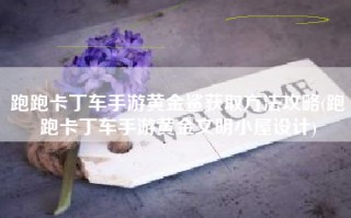 跑跑卡丁车手游黄金鲨获取方法攻略(跑跑卡丁车手游黄金文明小屋设计)