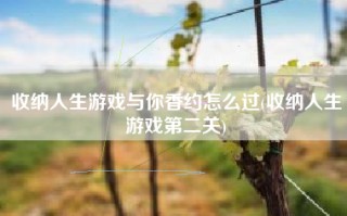 收纳人生游戏与你香约怎么过(收纳人生游戏第二关)