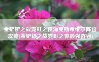 金铲铲之战霓虹之夜海克斯希维尔阵容攻略(金铲铲之战霓虹之夜最强阵容)