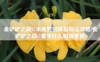 金铲铲之战S7半身努努阵容玩法攻略(金铲铲之战s7赛季什么时候更新)
