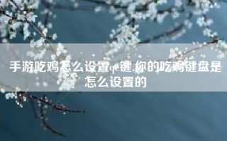手游吃鸡怎么设置qe键,你的吃鸡键盘是怎么设置的
