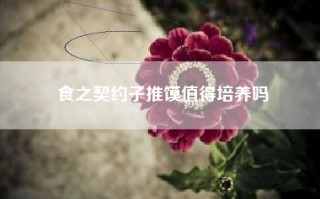 食之契约子推馍值得培养吗